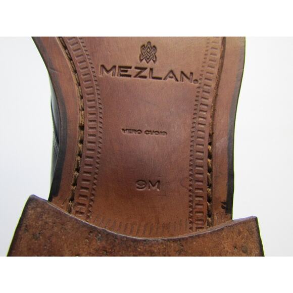 Mezlan Mens Size 9 M Black Leather Oxford Dress Shoes